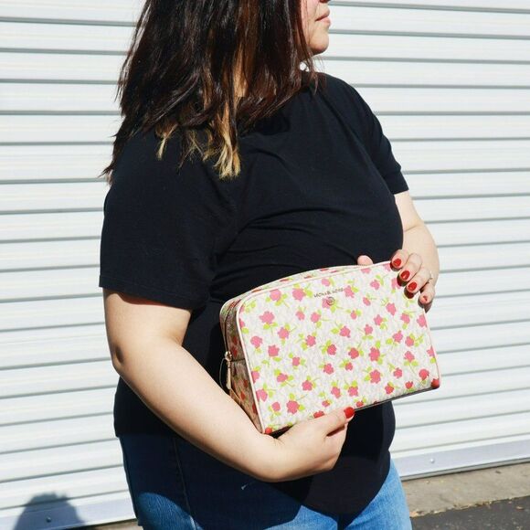 NWT Michael Kors Jet Set Floral Large Travel Organizer Pouch - Picture 5 of 16